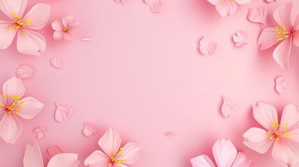 Stunning Pink Flower Beam Teacher's Day Display Board Background: A Lovely and Heartfelt Visual. Showcasing Appreciation and Celebration