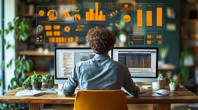 Infographic remote work productivity tips with icons data points and workflow diagrams