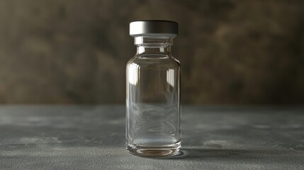 Fototapeta premium Single medical vial. Pharmaceutical concept