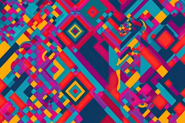 Bold 3D Artwork Featuring Vibrant Tessellated Patterns for Stunning Visual Impact