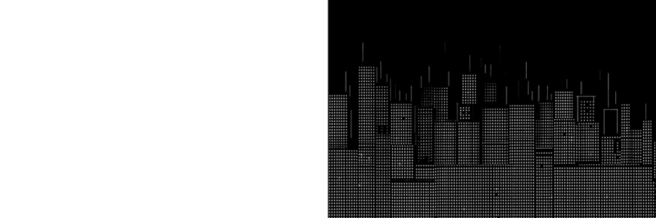 PNG Pixelated cityscape contrasting light dark