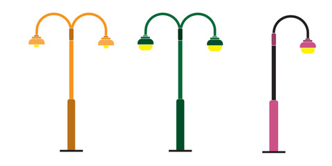 Street light line icon. City and street, lamppost.