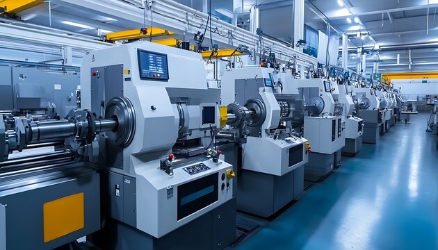 Precision CNC Machining Factory with Pristine Metalwork Environment Reflecting High Standards of Quality Control