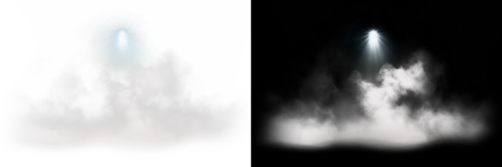 PNG Mystical clouds with light beams