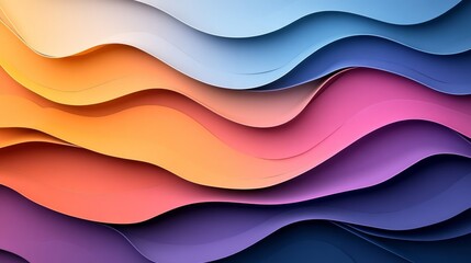 Obraz premium Abstract Colorful Wavy Layers of Paper