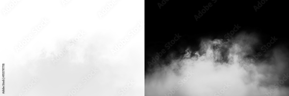 Poster PNG Realistic misty cloud overlays