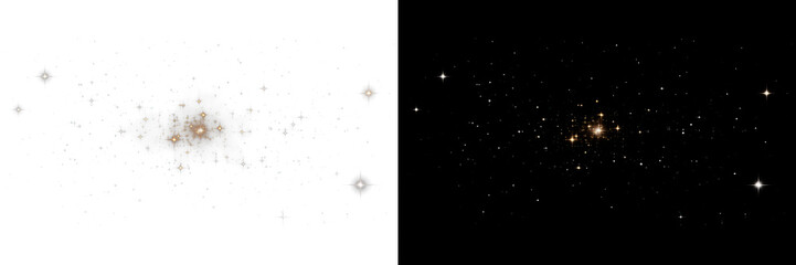 PNG Starry night sky galaxy cluster