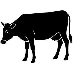 silhouette of a bull