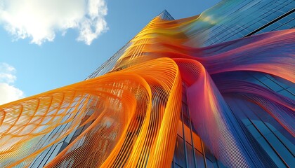 CFD Simulation of Airflow Over Skyscraper Illustrating Aerodynamic Design