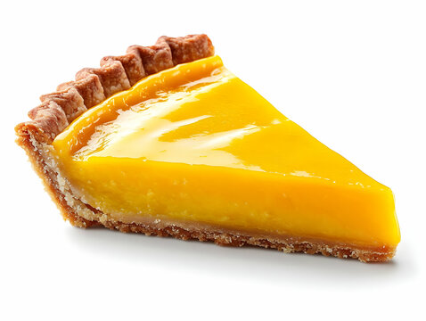 Delicious slice of lemon pie with a rich filling and buttery crust, perfect for dessert lovers seeking a tangy treat.