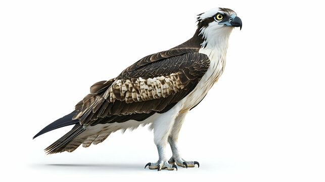 A majestic osprey stands proudly, showcasing its striking feathers and keen gaze, symbolizing the beauty of wildlife.