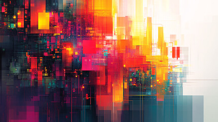 Color square geometric abstract background
