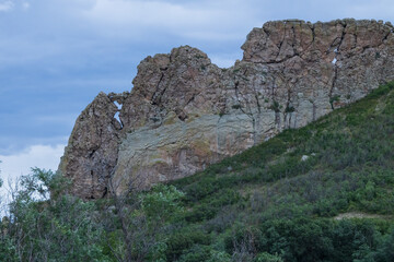 Dikes, natural arch, rock formations, Colorado