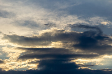 beautiful sky and clouds at sunset