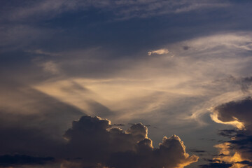 beautiful sky and clouds at sunset