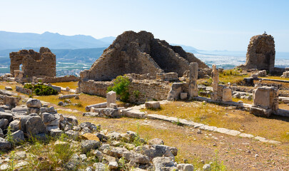 Ruins of the ancient city of Rhodiapolis (Rhodiopolis) in Kumluca. Turkey