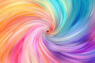 A colorful swirl of paint with a rainbow of colors,