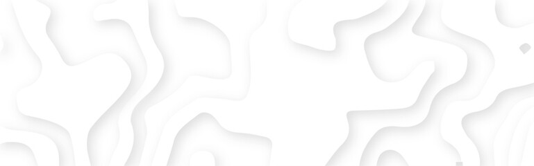 Abstract White 3d origami or cut paper topographic background illustration. White paper cut decoration textured with wavy layers 3d topography relief background.	
