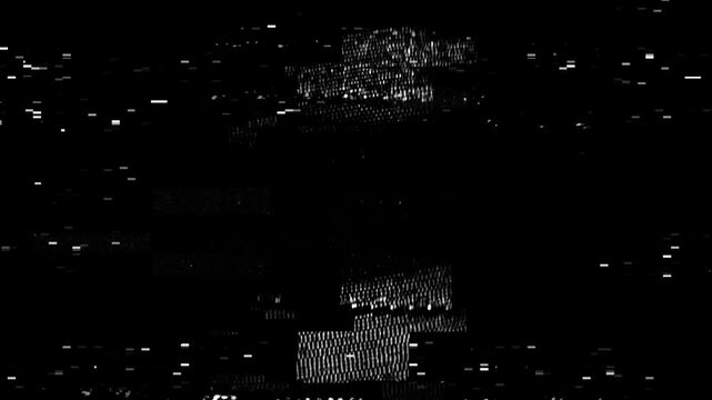 Cyber glitch overlay seamless loop with transparent background/alpha channel. Also supplied on black background