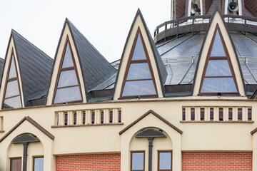 Pointed old architecture. Selective focus background and copy space