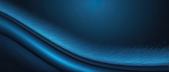 Obraz premium Wave gradient blue to black background
