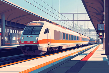 Naklejka premium train, transportation