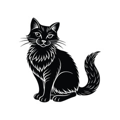 Cat silhouette vector design