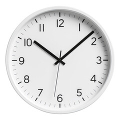 wall clock isolated on transparent white background, clipping path