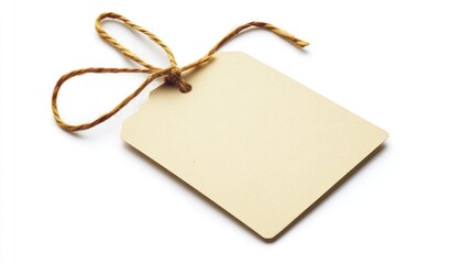 Blank Paper Tag with Twine Bow