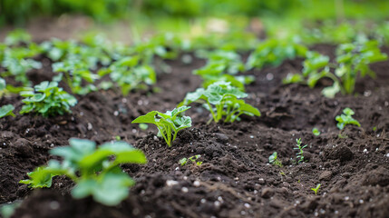 Growing vegetables in the garden