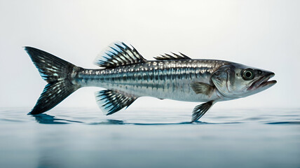 Fototapeta premium barracuda fish on white background