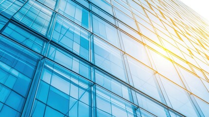Obraz premium Modern Glass Facade Building Architecture Abstract Background