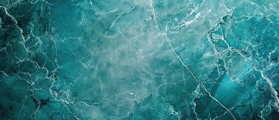 Fototapeta premium Abstract Teal Marble Texture with Intricate Veining