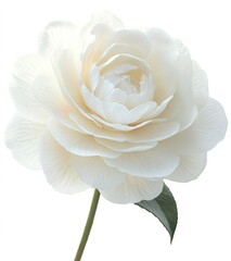 White Camellia Flower: Delicate and pristine, this single white camellia flower blooms with elegance and purity. Its petals are soft and smooth, creating a serene and calming image.
