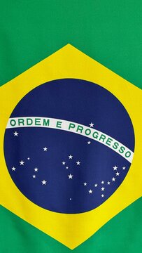 National Flag of Brazil. Brazilian flag, symbol of the country.	