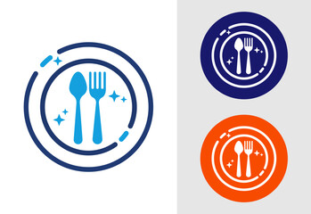 Eating Icon Design Illustration. Fork, Spoon, Restaurant icon