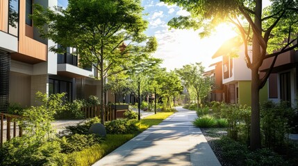 Naklejka premium stainable community, Green community, 