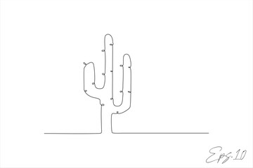 continuous line of cactus trees