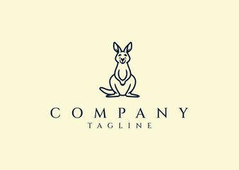 Vector illustration of Kangaroo Logo Design