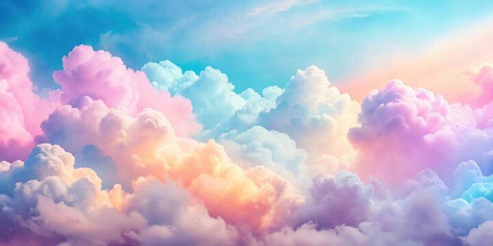 Pastel colored clouds blending on background, clouds, pastel colors, blending,soft, dreamy, abstract, gentle, serene, harmony