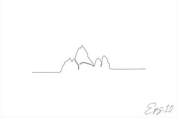 continuous line of rocky mountains