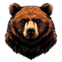 Fototapeta premium Bear Portrait Illustration