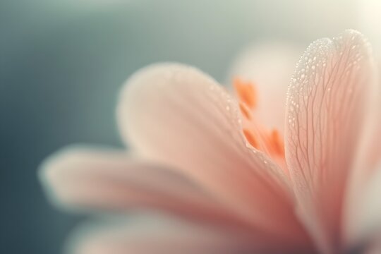 Soft and delicate pink flower macro shot with blurred background showcasing the natural beauty and