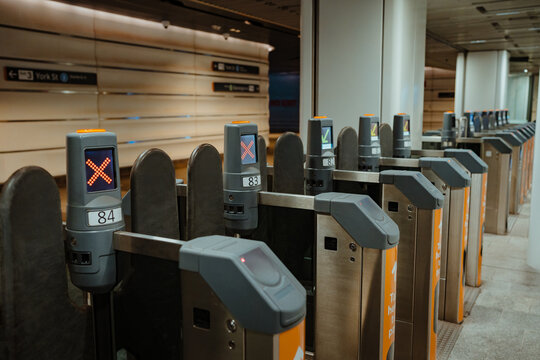 Ticket gates at Wynyard Station