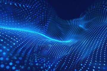 Fototapeta premium Abstract Blue and White Light Glowing in The Dark