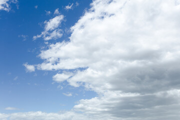 Blue sky and white clouds background material