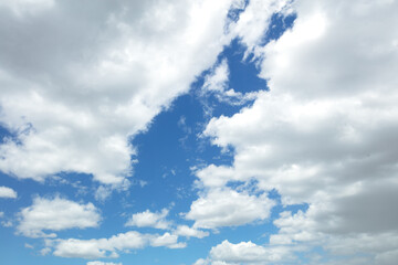 Natural background blue sky and white clouds