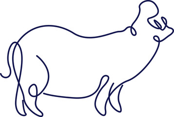Line Art Animal Illustration