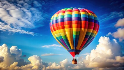 Colorful hot air balloon flying in the sky , balloon, sky, colorful, air, adventure, travel, journey, freedom