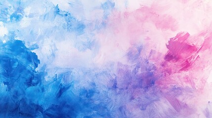 Abstract Watercolor Painting with Blue and Pink Hues
